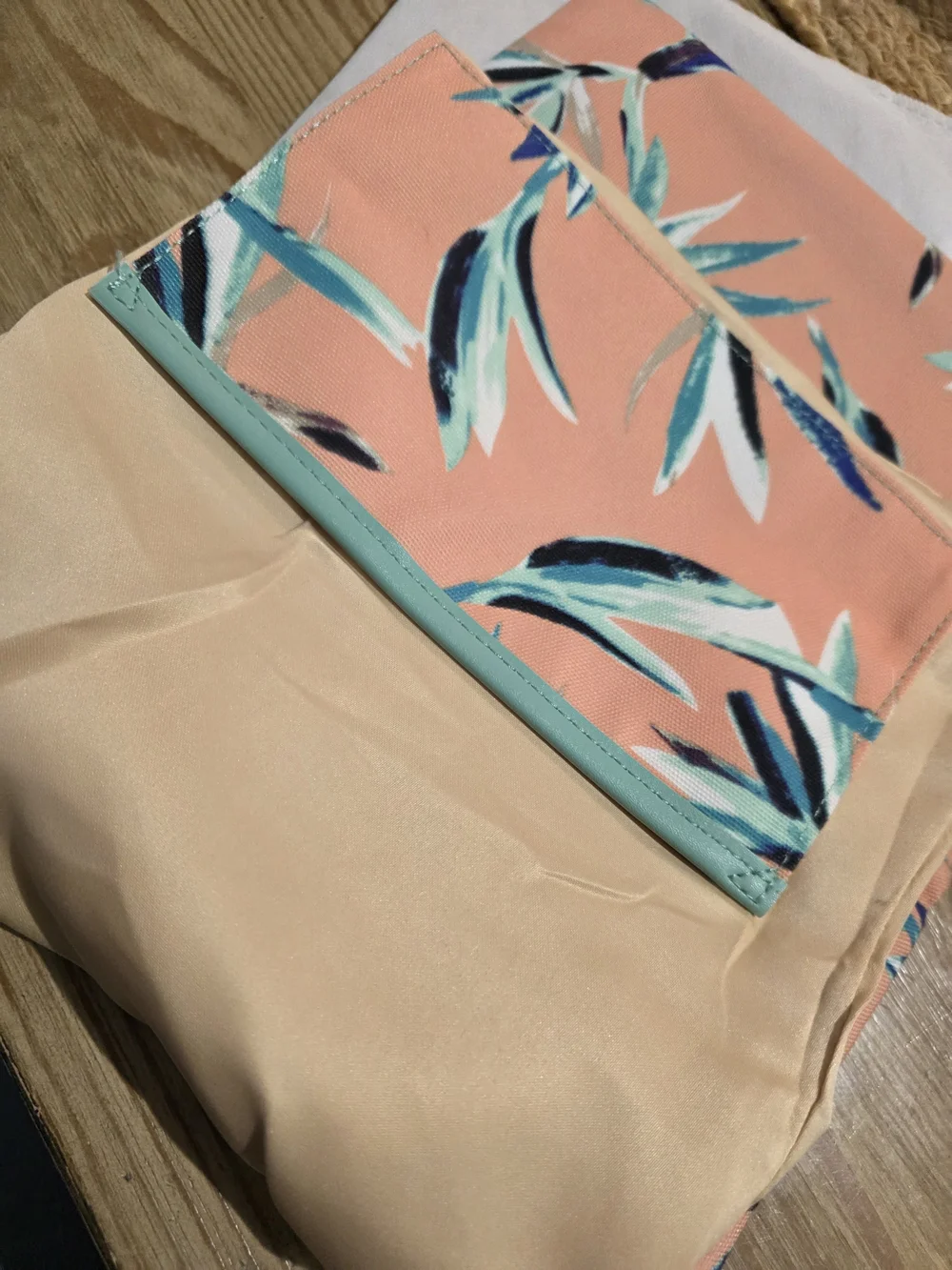 RACHEL PALLY REVERSIBLE CLUTCH - PARADISE Turquoise Floral Tassel Clutch tiffany